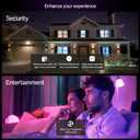 Philips Hue Essential Smart LED A19 Bulb, White and Color Ambiance, E26 Base, 8.8W, 2200K-6500K, 800 Lumens, Dimmable, Works with Alexa, Google, and Apple Home, 4-Pack