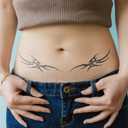 Y2K Neotribal Cybersigil Tattoos  Realistic Tribal Tramp Stamp Temporary Tattoos for Women, Sexy Waist & Lower Back Hip Fake Body Art, Long-Lasting for 2 Weeks