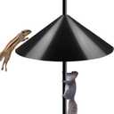 19 Inch Wide Squirrel Baffle for Bird Feeder Pole, Outside Pole Mount Stopper & Bird House Guard for Outdoor Shepherds Hook, Black, 1 Pack