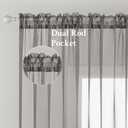 MIULEE 2 Panels Solid Color Sheer Window Curtains Elegant Window Voile Panels/Drapes/Treatment for Bedroom Living Room (54X54 Inches Grey)