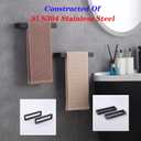 GERZWY Modern Black Towel Holder Stainless Steel Towel Ring for Bathroom Lavatory Wall Mount Contemporary Style 2 Pack HG1716-2BK