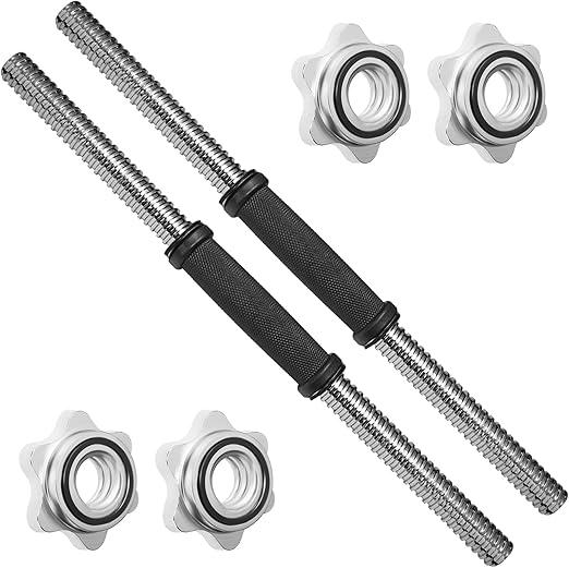 A2ZCARE Standard Dumbbell Handles, 1 inch Dumbbell Handles, Adjustable Dumbbells Handles 1 inch Pair Fit Weight Plate 1 inch - Multiple Options 14 to 24 inch