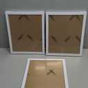 White 9x11 Picture Frame Set of 3, High Transparent Frame for 9 By 11 Photo Collage Canvas Poster Size Wall Mount and Tabletop Horizontally Vertically (White, 9 x 11 inches)
