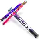 GloFX Galaxy Liquid X Kaleidoscope Tube Toy  Dual Glitter Wands (Pink & Purple)  Includes Kaleidoscope, 2 Wands & Spacers  Sensory Toy for Ages 15+