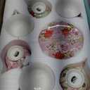 BTaT- Tea Cups and Saucers, Floral Design, Porcelain Tea Cup Sets, Dishwasher Safe, Set of 6, 8 oz, Mothers Day Gift (Multicolor)