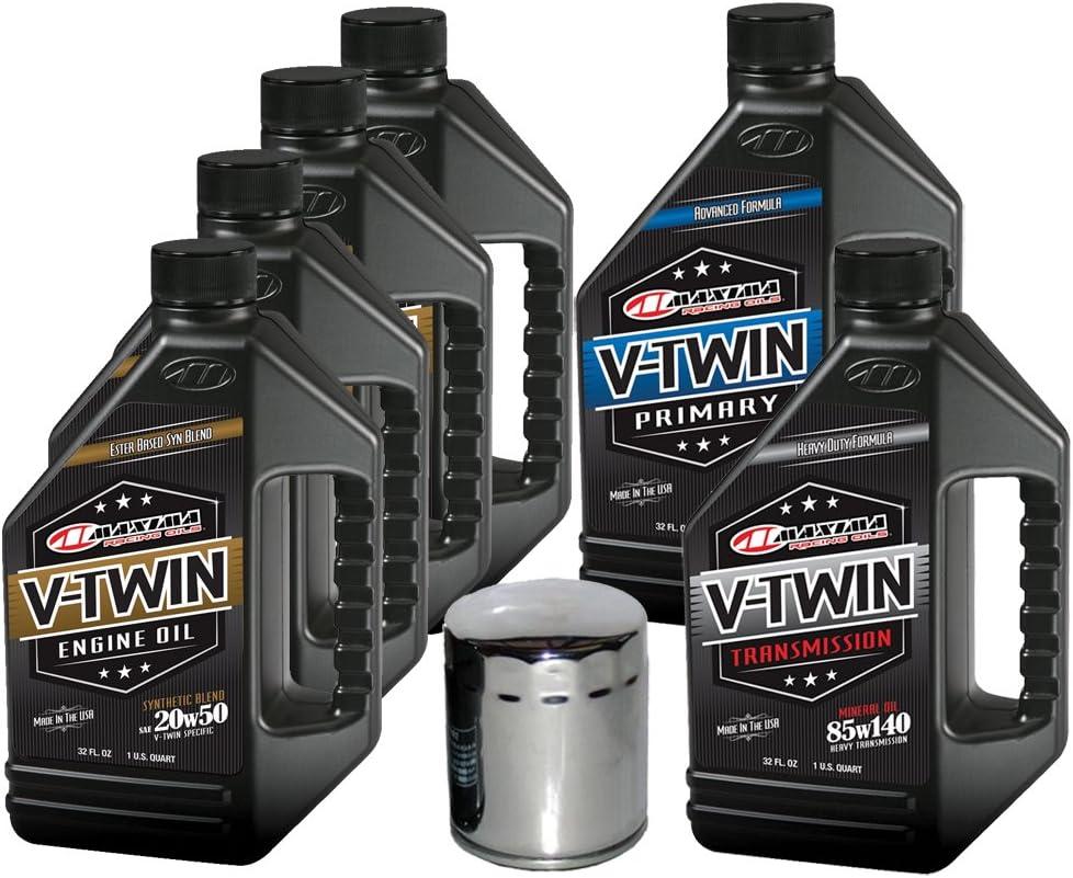 MaximaHiflofiltro VTTOCK22 Complete Engine Oil Change Kit for V-Twin Synthetic Blend Harley Davidson Twin Cam, 6 Quart