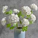 Waipfaru 4PCS Hydrangea Artificial Flowers, Real Touch Flowers, 26.8" Faux Hydrangea Flowers, Latex Real Touch Hydrangeas, Fake Flowers for Home Decor Party Bouquet Wedding Decoration, White