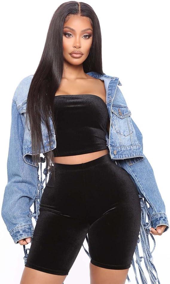 Women's Cropped Denim Jackets Long Sleeve Classic Trendy Casual Jean Jackets S