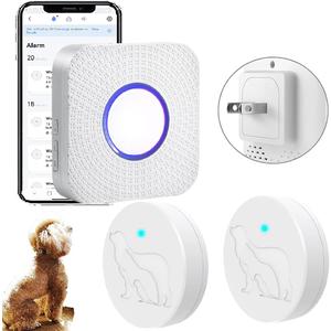 EverNary Smart Dog Door Bell for Potty Training to Go Outside, WiFi Doggie Door Bell for Dog, Wireless Doggy Doorbell with Phone App,Waterproof Touch Button with Extra Large Activate Range (White)