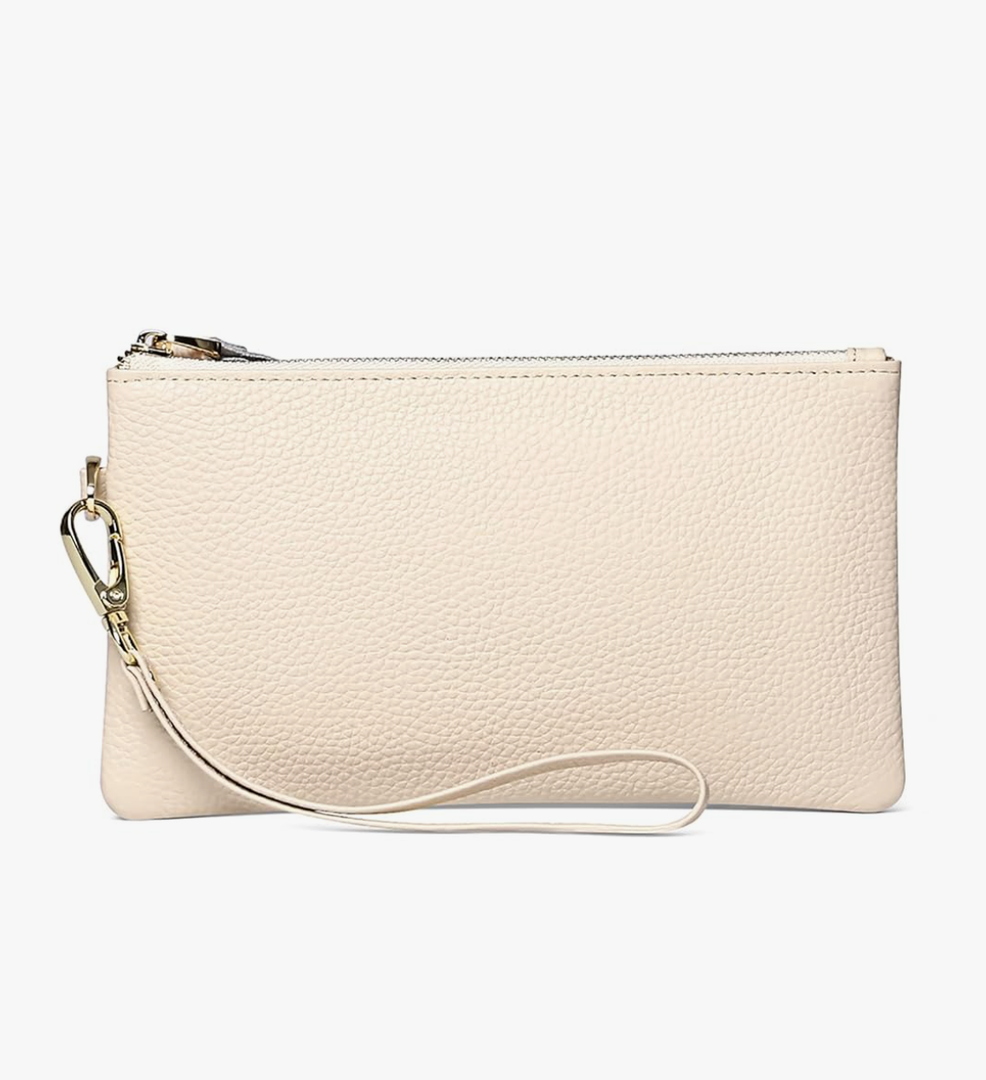 GOIACII Women's Wristlet Clutch Slim Leather Wallet Handbag