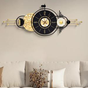 Ideal Housewarming Gift: 47x19 Inch Modern Decorative Wall Clock, Battery Operated Silent Non-Ticking Large Analog Clocks for Living Room, Bedroom, Entryway