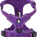TRUE LOVE Adjustable No-Pull Dog Harness Reflective Pup Vest Harnesses Comfortable Control Brilliant Colors Truelove TLH5651(Purple,L)