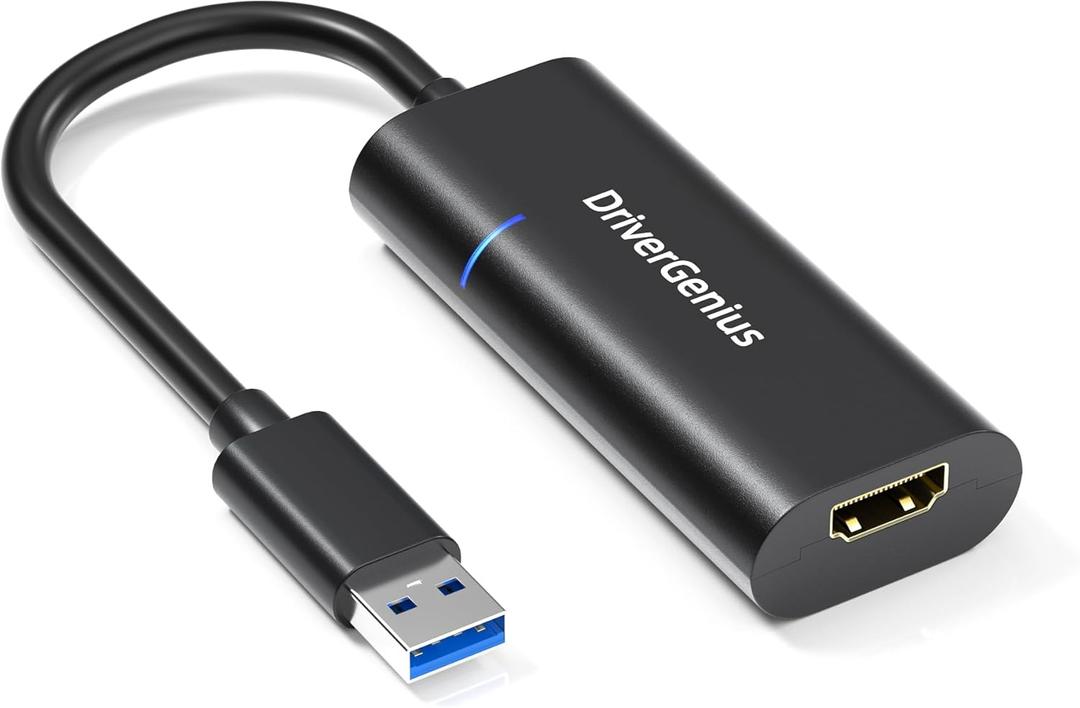 USB 3.0 to HDMI Video Adapter,USB Type-A to HDMI Converter with Indicator for Monitor,1080p/60Hz - External Graphics Video Display Card for Windows 11 and macOS,Slim and Lightweight Design