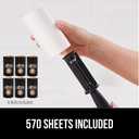 GORILLA GRIP Extra Grippy Lint Rollers, 570 Large Easy Tear Sheets, 3 Comfort Handles + 6 Refillable Rolls Included, Pet Hair Remover Brush, Clothes Furniture, Dog, Cat Animal Friendly Reusable Roller