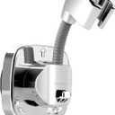 Handheld Shower Head Holder Suction, 360 Adjustable Shower Head Holder Wall Mounted, Rustproof Showerhead Hose Holders Hanger Bracket for Bathroom, No Drill Tool-Free Installation in Seconds