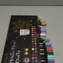Metallic Marker Pens, 30 Colors Dual Tip Acrylic Paint Pens for Black Paper, Scrapbooking, Photo Album, Rock Painting, Paint Marker for DIY Arts & Crafts, Glass, Wood, Card Making, Scrapbook Supplies