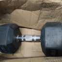 Amazon Basics Rubber Hex Dumbbell Hand Weight, 35 Lb