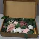 Wedding decor (Pack of 2) Welcome Sign Flower Backdrop Garland For Ceremony Reception Wall Easel Home Decoration Entryway Faux Outdoor Board Head Table Decor (Dusty Rose)