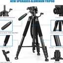 VICTIV 74 Camera Tripod, Tripod for Camera and Phone, Aluminum Professional Tripod Stand for Canon Nikon with Carry Bag and Phone Holder, Compatible with DSLR, iPhone, Spotting Scopes, Max Load 9.5Lb
