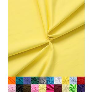 Barcelonetta | Poly Cotton Fabric for Sewing | Broadcloth Fabric | by The Yard | 60" Wide Roll | Lightweight, Breathable | Lining, Home Textile, Skirts, Tote Bags (Yellow, 2 Yard)