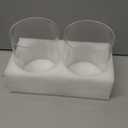 TBWIND 2Pcs Glass Cylinder Vases for Centerpieces, 6" x 4.7" Wide Mouth Flower Vase Hurricane Glass Candle Holders, Clear Vases Bulk with 2 Floral Tapes for Floating Candles Wedding Party Home Decor