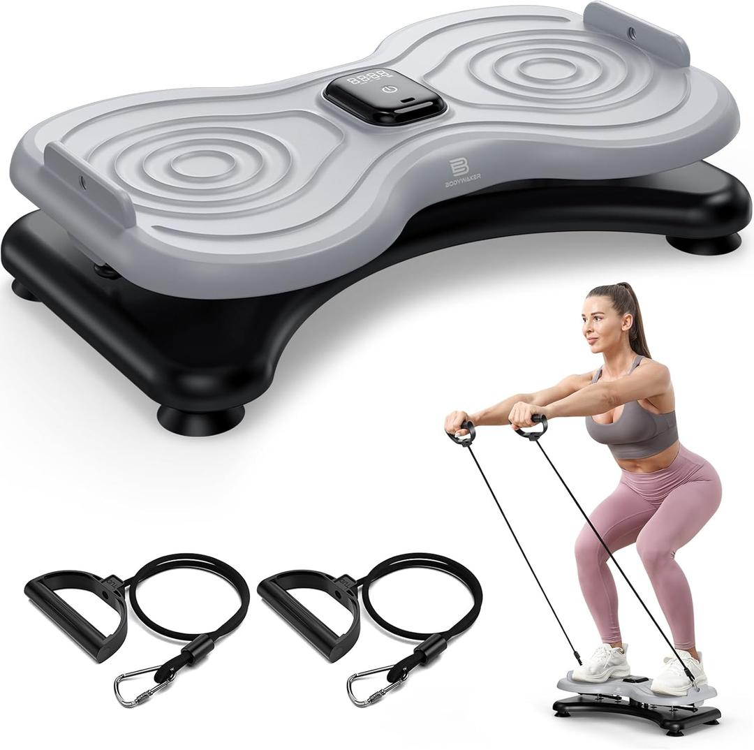 New Waist Twist Board with LCD Display and Resistance Bands, Ab Twister Machine for Abs Workout, Slim Waist and Core Exercise, Home Gym Equipment for Women & Men (Grey)