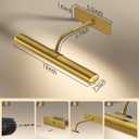 EZVALO Wireless Picture Light for Wall, 13 Inch 4000mAh Rechargeable Battery Painting Light with Remote, 3 Color Temps Dimmable Gold LED Art Light for Gallery, Living Room, Hallway