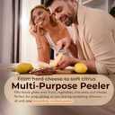 100% Stainless Steel Potato Peelers, 5Y warranty, Fruit Peeler for Kitchen, Ultra-Sharp, Ergonomic Handle, Vegetable Peelers for Kitchen, Dishwasher Safe, Pelador de papas, Veggie Peeler