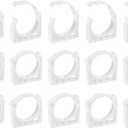 Uxcell 12Pcs PPR Water Pipe Clamps, Plastic U Shaped Pipe Clamps Clips with Fixing Clip Fit for 63mm/2.48" OD Water Pipes and Tubing Hoses Support, White