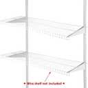 CroBlissful 47.5 Inch Twin Rail Upright Wall Shelving System with 16 Inch Locking Shelf Bracket Adjustable Closet System Heavy Duty Metal Support for Deep Wire Shelving Closet (8 Pcs)