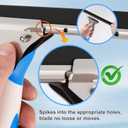 Mitclear Professional Window Cleaning Kit 10IN, All-in-one Windows Cleaner Tool with Silicone Rubber Squeegee, Microfiber Scrubber & Cloth, Household Cleaning Supplies, Streak-Free Results