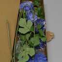 IPOPU 6PCS Navy Blue Artificial Chrysanthemums Flowers 21.6'' Large Faux Mums Bouquet Long Stem Fake Silk Flowers for Wedding Home Kitchen Party Garden Indoor Decoration(Navy Blue)