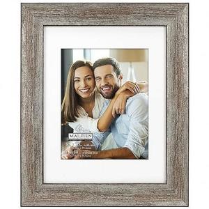 Malden International Designs matted Frame, 14.5” (W) x 17.5” (H) x 0.59” (D), Silver and Bronze