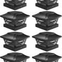 Davinci Lighting Renaissance Solar Outdoor Post Cap Lights - Includes Bases for 4x4 5x5 6x6 Posts - Bright LED Light - Slate Black (8 Pack)