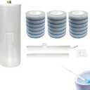 Disposable Toilet Brush&Holder with 18pcs Refills Pads, Toilet Cleaning Kit System,Toilet Bowl Cleaner Wand Holder and Set (1 Wand+1 Caddy+18 Refills)