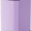 Cesun Small Bathroom Trash Can with Lid Soft Close, Step Pedal, 6 Liter / 1.6 Gallon Stainless Steel Garbage Can with Removable Inner Bucket, Anti-Fingerprint Finish (Purple)
