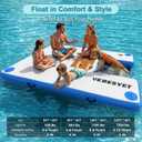 Inflatable Floating Dock for Adults & Dogs, 6-Inch Platform