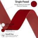 2 x MEEDEE Rust Velvet Ribbon 1 Inch Single Face Nylon Velvet Ribbon 2 Rolls 20 Yards Rust Red Ribbons for Christmas Tree, Gift Wrappig, Rustic Wreath, Velvet Bow Making, Floral Bouquet, Home Decor