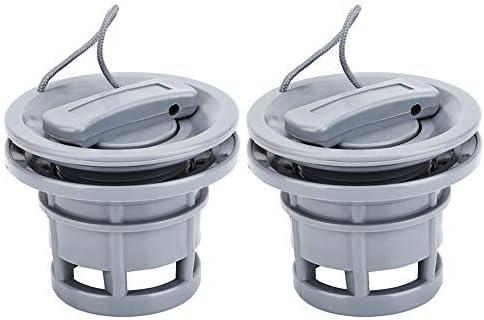 Boat Air Valve, 2Pcs PVC Air Gas Valve Cap Replacement for Inflatable Boat Dinghy Kayak Canoe
