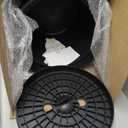 Perforated Sump Basin with Cover, Perforated Sump Pump Bucket with Drilled Holes for Crawl Spaces, Yards, Patios, Driveways and basements (18.5 x 16.9 x 15.7 Inch)