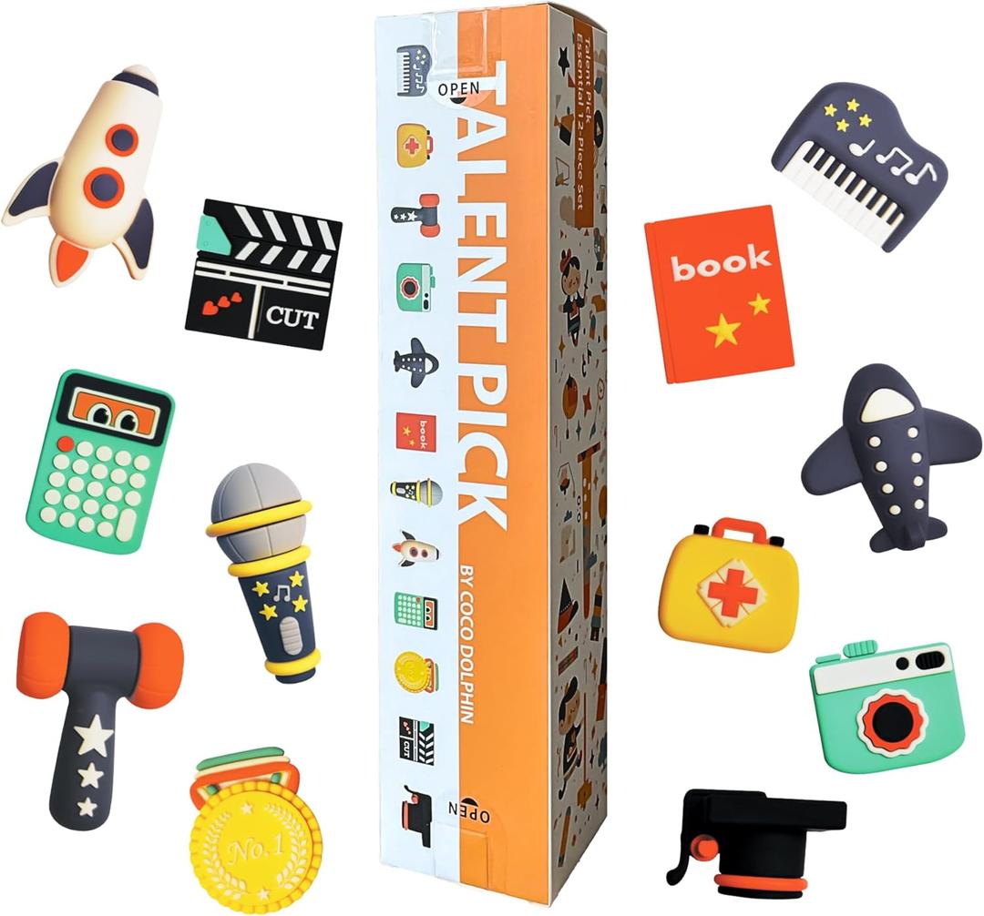 TalentPick Zhuazhou Doljabi Set - Cartoon 12 Piece Collection for Baby's 1st Birthday Talent Pick Zhua Zhou | Chinese/Korean Celebration, Tinkerbell Theme, Doljanchi Gift (抓周 돌잡이)