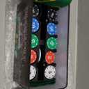 JolliLudo Texas Holdem Poker Chip Set Includes 200 Poker Chips 1 Holder 2 Card Decks 1 Mat 1 Tin Storage Box Blackjack Fun Game Night Supplies Gift for Christmas