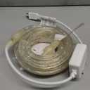 CBconcept UL Listed, 40 Feet, 4300 Lumen, 3000K Warm White, Dimmable, 110-120V AC Flexible Flat LED Strip Rope Light, 720 Units 3528 SMD LEDs, Indoor Outdoor Use, Accessories Included, Ready To Use