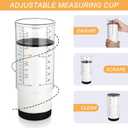 6 Pcs Adjustable Measuring Cup Set Include 2 Cup Measuring Cups 5 Pcs Measuring Spoons for Liquid Dry Semi-solid Ingredients, Metric Standard Units, Space-saving Kitchen Baking Tool