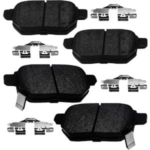 Brake Pads Rear Set Compatible with Le-xus CT 200h Pontiac Vibe, Scion iM tC xB, Toyota Avalon Hybrid Corolla iM Matrix Prius Prime Yaris Rear Brakes Semi-Metallic D1354