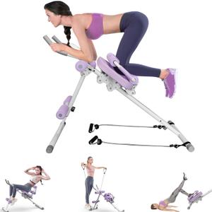 Ab Machine for Stomach Workout: Adjustable Ab Trainer for Home Exercise, Abdominal Core Machine Abs Crunch Machine, Foldable Stomach Exercise Equipment For Women