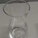 8 inch Clear Glass Flower Vases for Centerpiece Table Home Indoor Desk Decor,Ins Modern Boho Style Vase for Wedding Housewarming Gift (White)