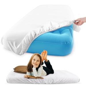 Breling Kids Air Mattress Fitted Sheets Compatible with Intex Cozy Kidz (Sheet Only) Toddler Inflatable Mattress Sheets for Kids Sleepover Party Travel Camping Airbed(White,1 Pcs)