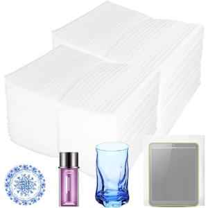 100 Pack 10''x 12'' Cushion Foam Pouches, Moving Supplies for Dishes, Packing Materials for Dishes & Cups, Glass Packing Paper and Plate Protectors for Moving (250x300x0.5MM)