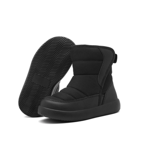 Hpapadks Girls Snow Boots Winter Solid Color Snow Shoes Non Warm Wool Thickening Shoes Winter Boots for Boys Black. Size 26